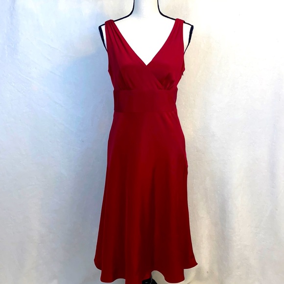 J. Crew Sophia Cranberry Red Silk Cocktail Dress Size 8 - Picture 1 of 7